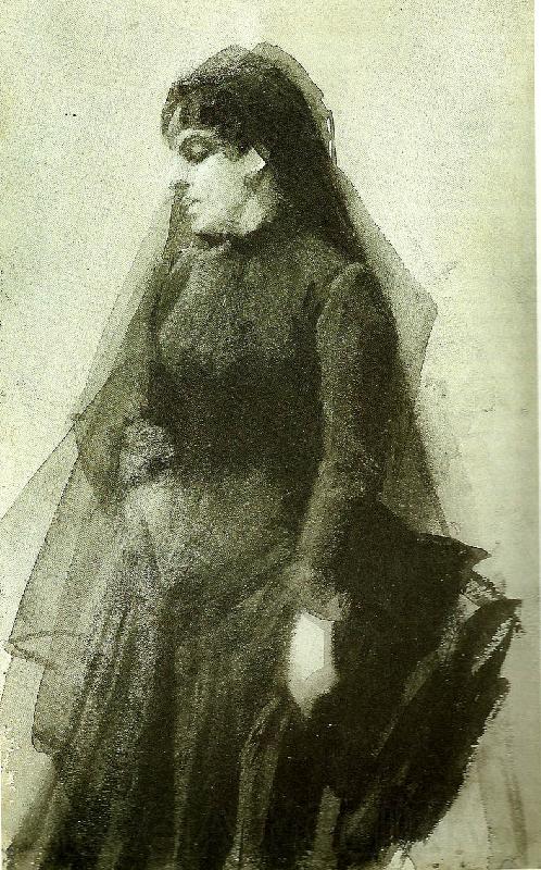 Anders Zorn the widow Spain oil painting art